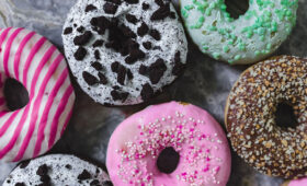 Funky colorful donuts