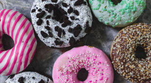 Funky colorful donuts