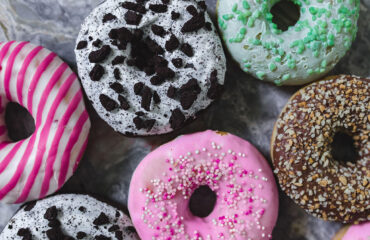 Funky colorful donuts