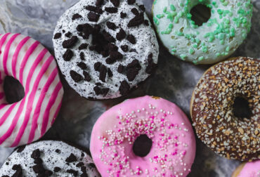 Funky colorful donuts