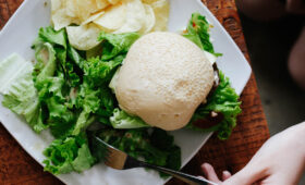 Delicious salad in greece