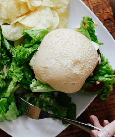 Delicious salad in greece